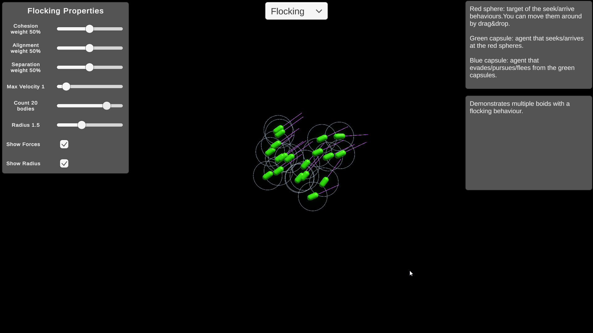 Steering & flocking behaviours